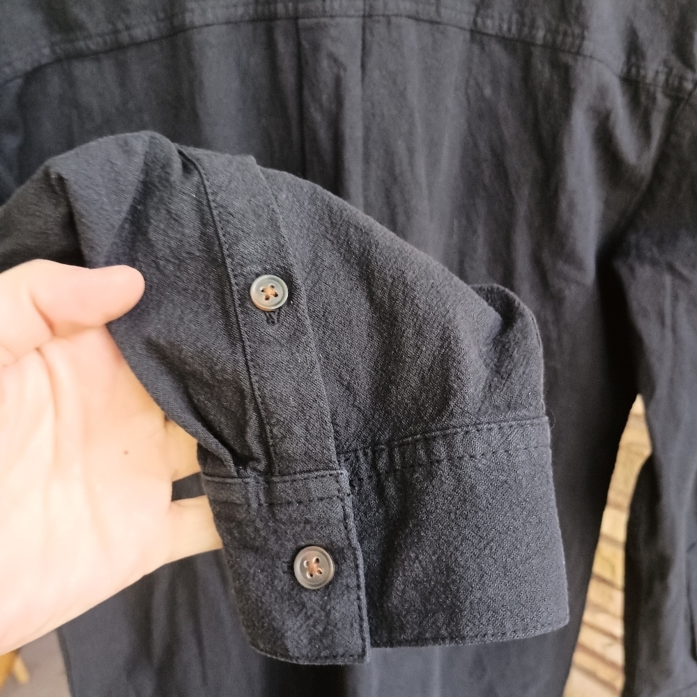 NWT Style & Co. Black Button-Up 100% Cotton Shirt Dress_Large - Picture 6 of 6